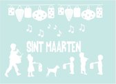Raam sticker Sint maarten - Feest - vrolijk - 11 November - Zingen - Tekst - Spreuk - Statische raamfolie