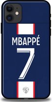 Mbappé PSG telefoonhoesje - Apple iPhone 11 - Backcover - Softcase TPU - Blauw