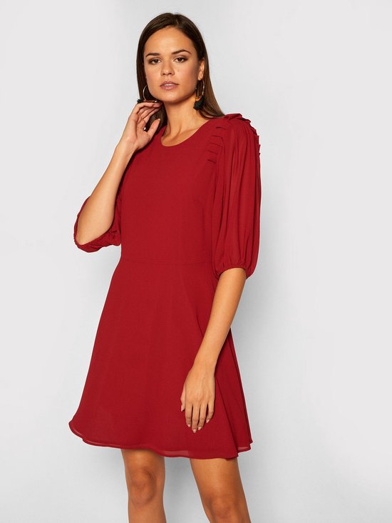 Rode polyester jurk bol