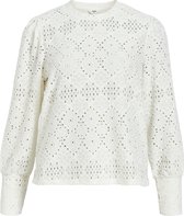 Object Objfeodora L/s Top Noos Dames - Jurken - Wit - Maat S