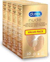 Durex Condooms Nude - 4 x 10 stuks Voordeelverpakking