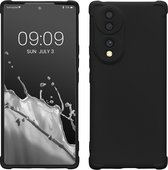 kwmobile flexibel telefoonhoesje van TPU - geschikt voor Honor 70 (5G) - Anti-slip back cover voor smartphone - In mat zwart