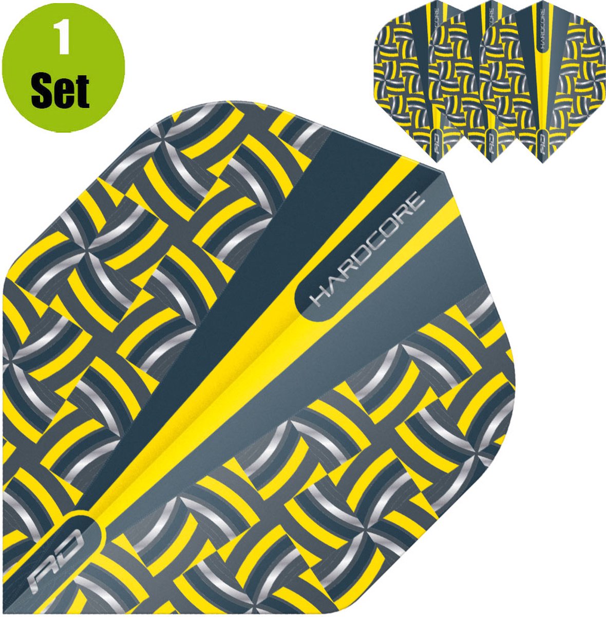 RedDragon Hardcore Radical Rope Dartflights - Geel