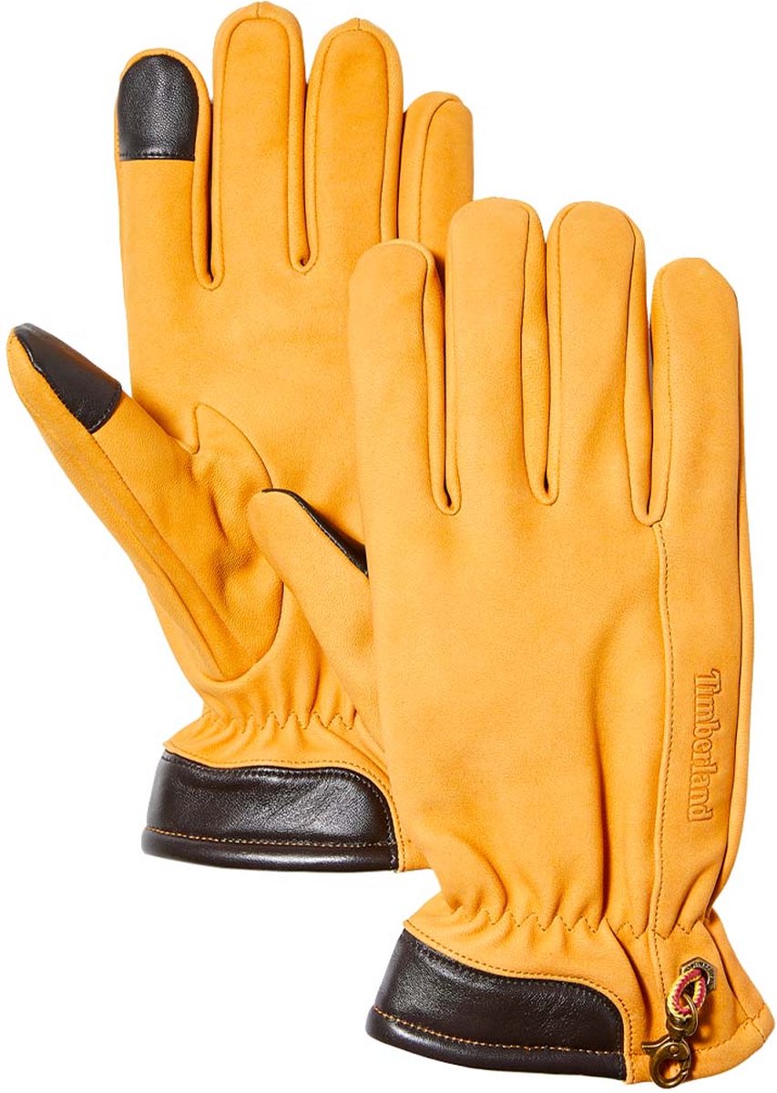 Timberland leren heren handschoenen - Geel - Maat XL | bol