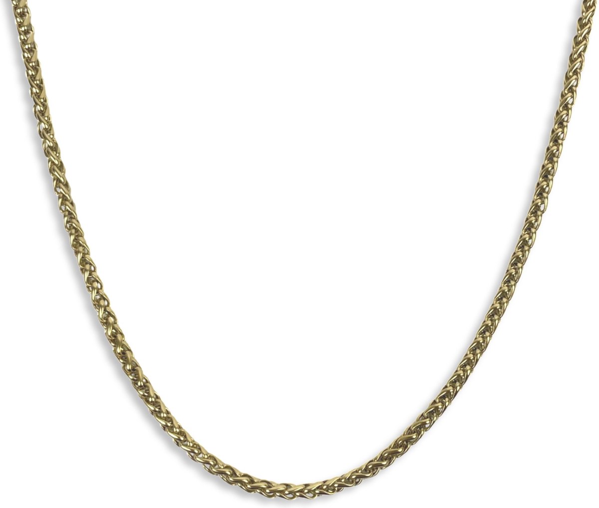 Futuro Jewellery - Wheat - gouden ketting - 18 karaat verguld - roestvrij staal - 3 mm