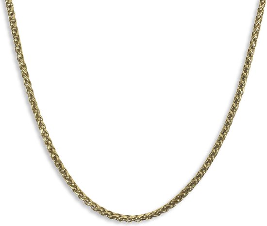 Futuro Jewellery - Wheat - gouden ketting - 18 karaat verguld - roestvrij  staal - 3 mm | bol.com
