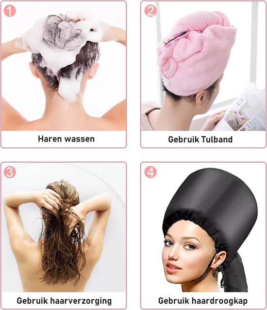 Envix Haardroogkap - Droogkap - Haardroger met Droogkap - Haardroger - Waterdicht - Inclusief GRATIS Microvezel tulband + opbergtasje