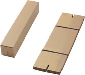 Verzendkoker karton vierkant - verzenddozen 25 stuks - 580 x 125 x 125 mm. - longbox onbedrukt - stevige B golf