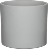 Pot rond Mica Decorations Epoque gris clair mat dimensions en cm: 14 x 17