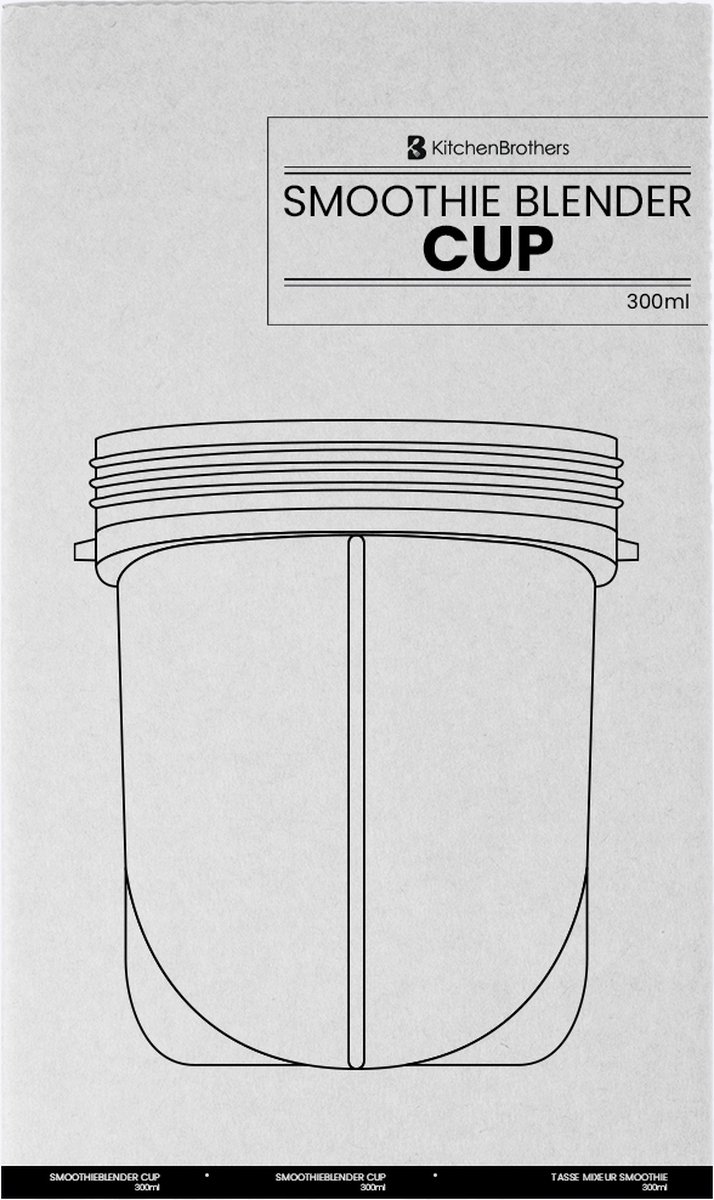 KitchenBrothers Smoothieblender Small Cup - 300 ml - 1 stuks - Alleen geschikt voor KitchenBrothers van KitchenBrothers — afbeelding 4
