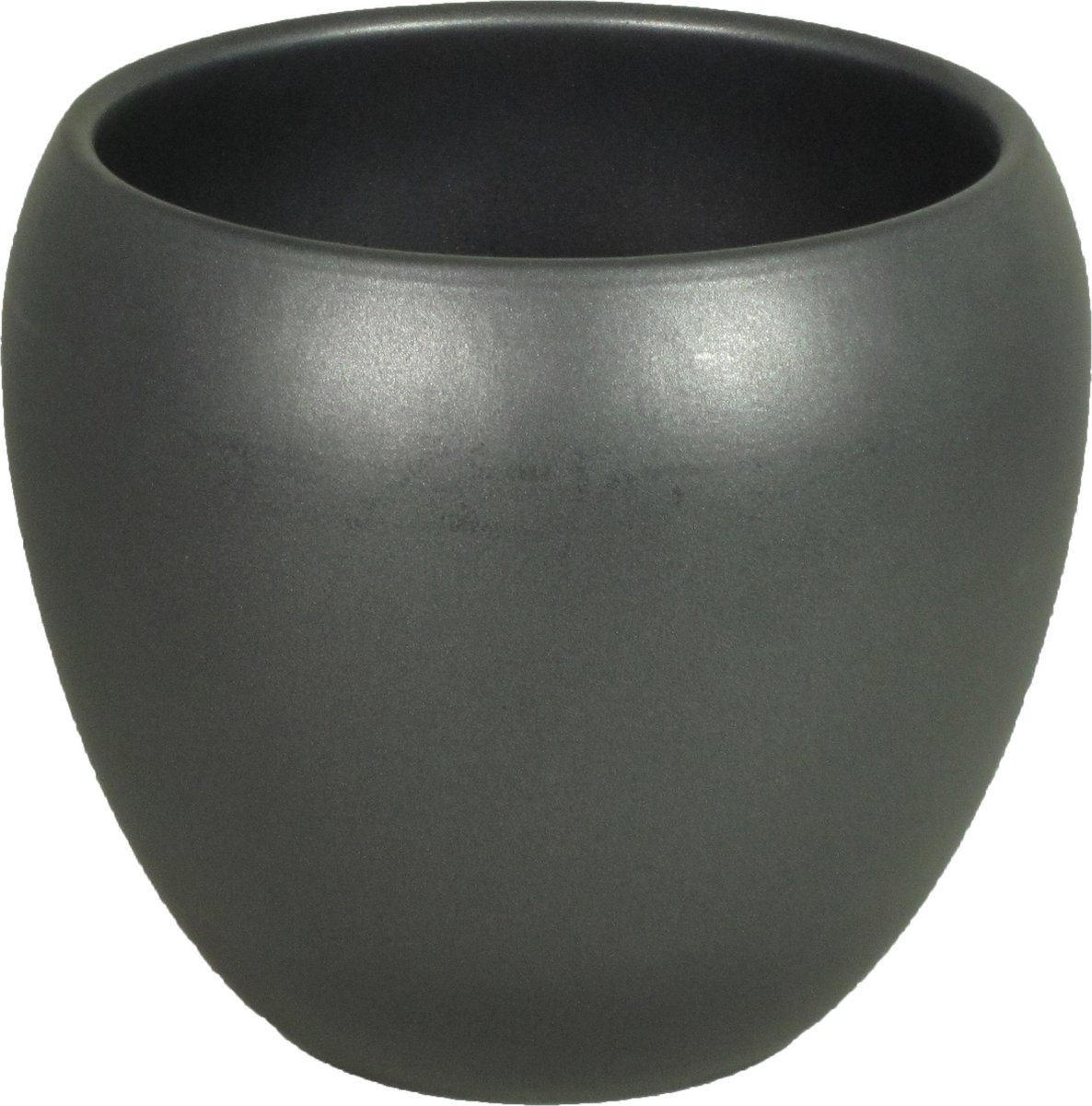 Floran Plantenpot - antraciet - mat - keramiek - 14 x 11 cm - plantenpotten binnen