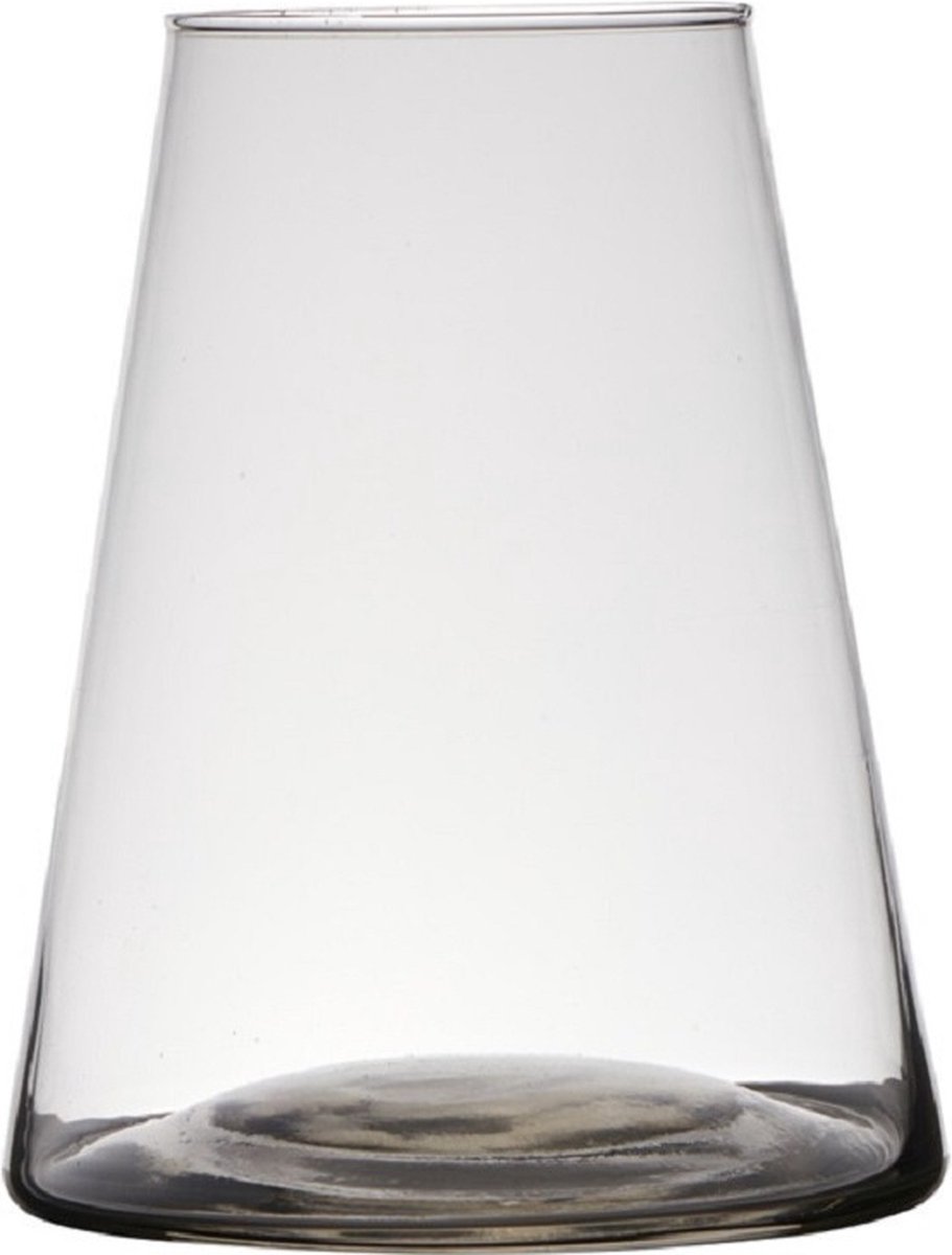 Hakbijl Glass Vaas Donna - 16 x 16 cm - transparant - glas - home-basics - vazen - bloemenvaasm - Bloemen/takken/boeketten vaas voor binnen gebruik