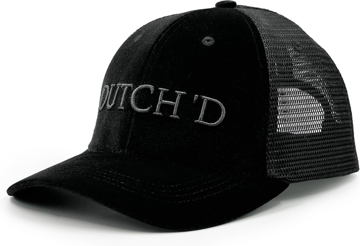 Dutch'D - Trucker Cap - One Size - Velvet - Zwart - Zomer