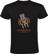 Verhuizer Heren T-shirt | verhuizen | sjouwen | verhuizing | beroep | werk | superheld | held | topper | Zwart