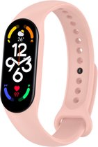 Siliconen bandje - Xiaomi Mi Band 7 - Lichtroze