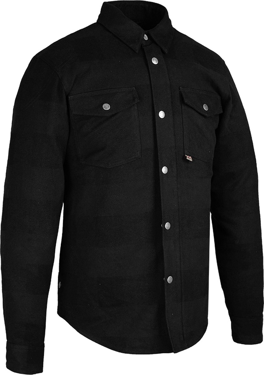 Zwart Casual Lumberjack - Houthakkers shirt op de motor - Biker Overhemd - Chopper overhemd - met veilige CE-A-protectie XXL