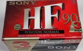Sony HF audiotape of 90 min, 3 pak