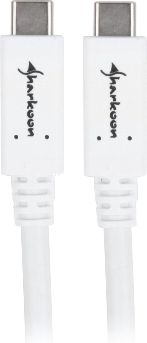 Sharkoon 4044951021185 USB-kabel 1 meter USB 3.2 Gen 1 (3.1 Gen 1) USB C Wit