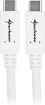 Sharkoon 4044951021185 câble USB 1 m USB 3.2 Gen 1 (3.1 Gen 1) USB C Blanc