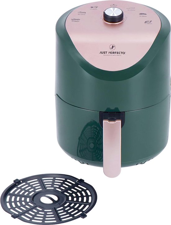 CREATE Air Fryer Olievrije heteluchtfriteuse, 1,5 L, terracotta, mandje met antiaanbaklaag, temperatuurkeuze 80-200 °C, automatische uitschakeling, BPA- vrij, programmeerbaar, 900 W