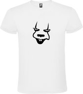 Wit T-Shirt met “ Halloween Pennywise “ afbeelding Zwart Size S