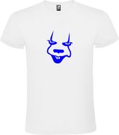 Wit T-Shirt met “ Halloween Pennywise “ afbeelding Donker Blauw Size XXXXL