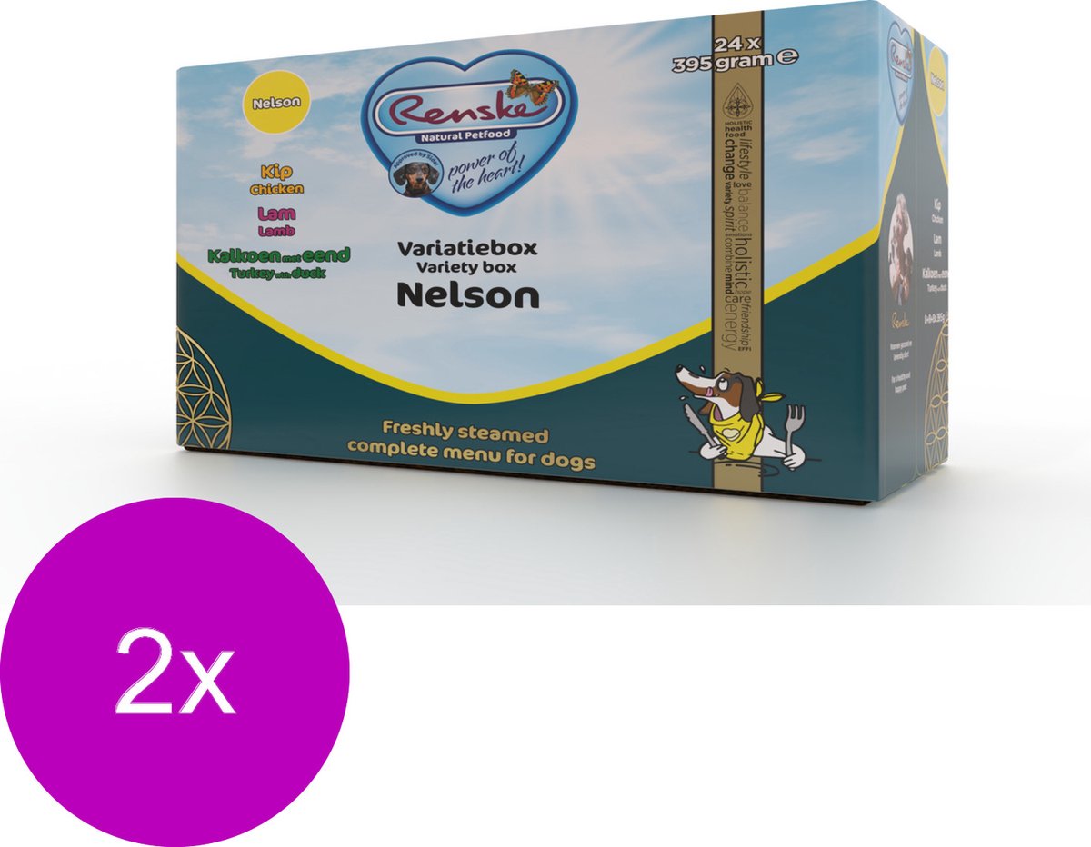 Renske Renske Adult Multidoos Honden Natvoer Maaltijd - Hondenvoer - 2 x 24 x 395 g