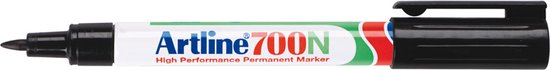 Artline 700N permanente marker met witte body, blauwe en rode tekst.