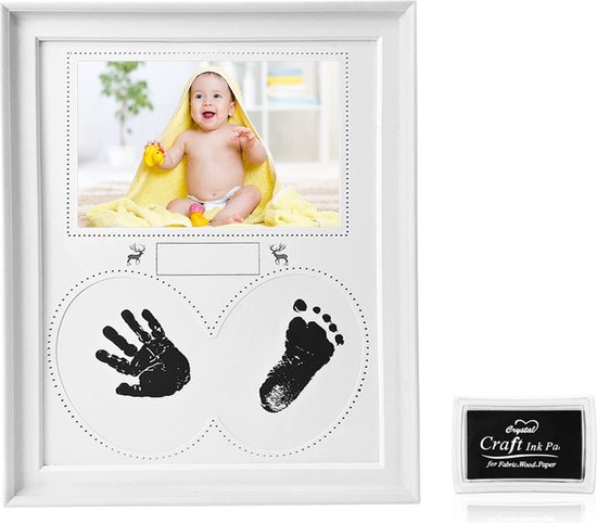 Cadre photo Bébé avec imprimé Argile plâtre imprimé Bébé - - Cadeau  maternité garçons