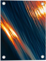 WallClassics - Poster de Jardin - Rayons de Lumière Oranje - 30x40 cm Photo sur Poster de Jardin (décoration murale pour l'extérieur et l'intérieur)