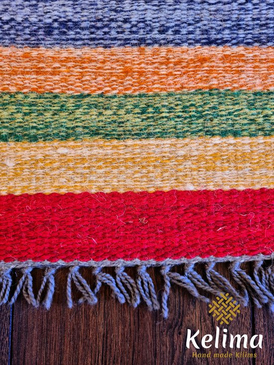 Tapis ancien d'Anatolie en laine finement tissé. Kilim 210x156 cm