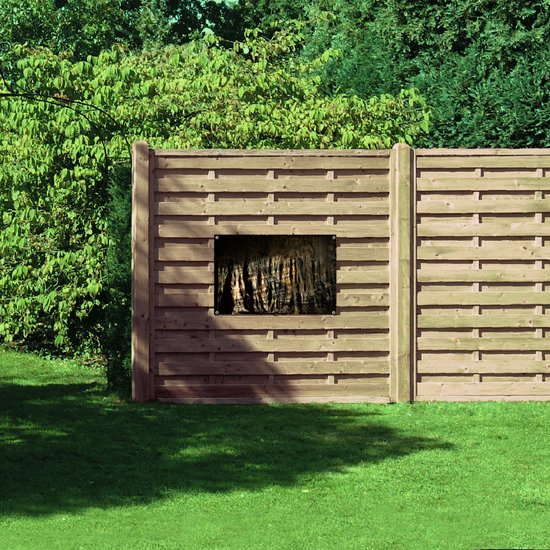 WallClassics - Poster de jardin - Peintures murales dans une grotte - 90 x 60 cm Photo sur poster de jardin (décoration murale pour extérieur et intérieur)