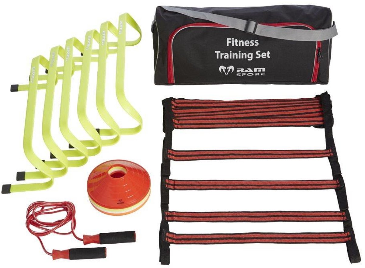 Fitness training set - Horden/ladders/cones/springtouw - Inclusief draagtas