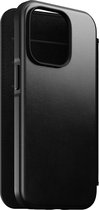 Nomad - Rugged Horween Leather Folio iPhone 14 Pro Mag hoesje - zwart