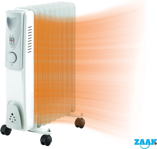 oplichterij Seminarie supermarkt ZAAK. W-Tech 2000 Watt oliegevulde radiator - Wit - 3 standen - Verrijdbaar  | bol.com