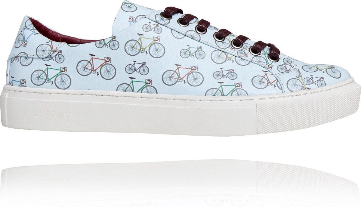 Cyclie Sneaker - Maat 44 - Lureaux - Kleurrijke Schoenen Voor Heren - Veterschoenen Met Print