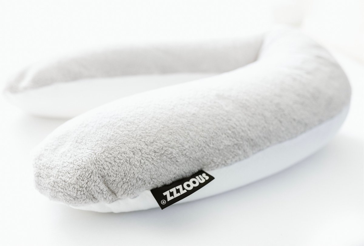 Goedkoopste Snoozzz Zwangerschapskussen Zijslaapkussen Lichaamskussen Premium kwaliteit - 185 cm - microparel vulling - luxe draagtas - Teddy wit