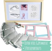 Baby Fotolijstje met Klei Afdruk Gipsafdruk baby - - Kraamcadeau jongens Kraamcadeau meisjes – Pasgeboren Baby – Geboortecadeau afdrukkenset