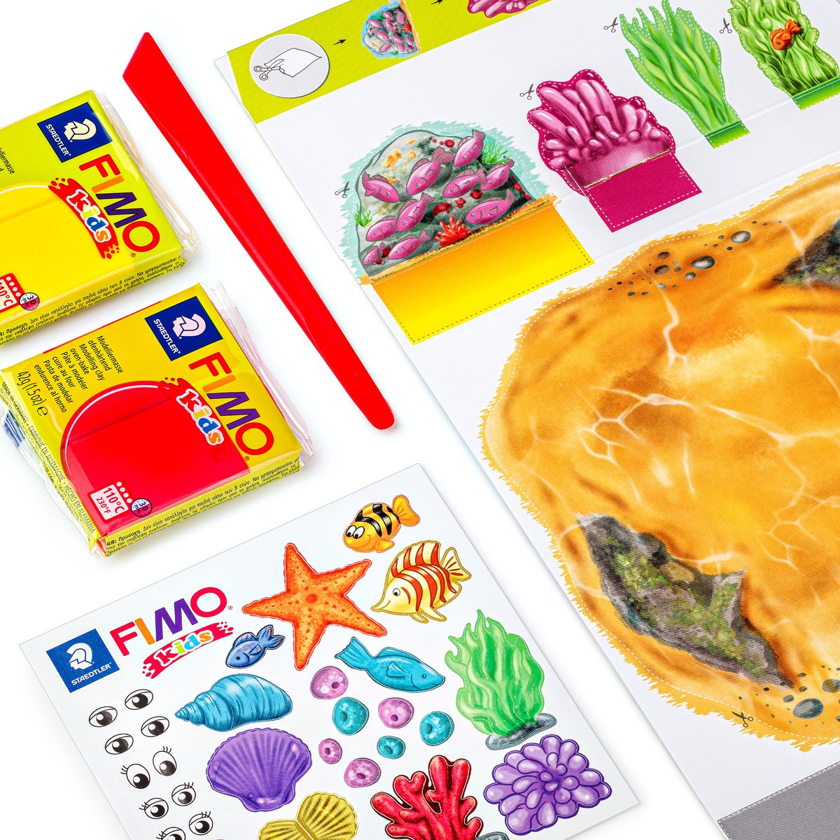 FIMO kids 8034 - ovenhardende boetseerklei - Form&Play set "Zeeleven" — afbeelding 2
