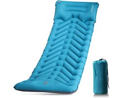 Camping-isomat, 3,7 inch dikke opblaasbare slaapmat met voetpers van luchtkussen, ultralicht, waterdicht campingmatras voor rugzakreizen, wandelen, kamperen, reizen