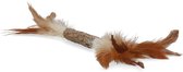 Addicted Stick with caterpillar and feathers – 25 cm - Kattenspeeltje gemaakt met Madnip – Met Kattenkruid