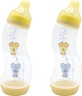 Difrax Babyfles 250 ml – S-fles - Anti-Colic – Woezel & Pip – 2 stuks