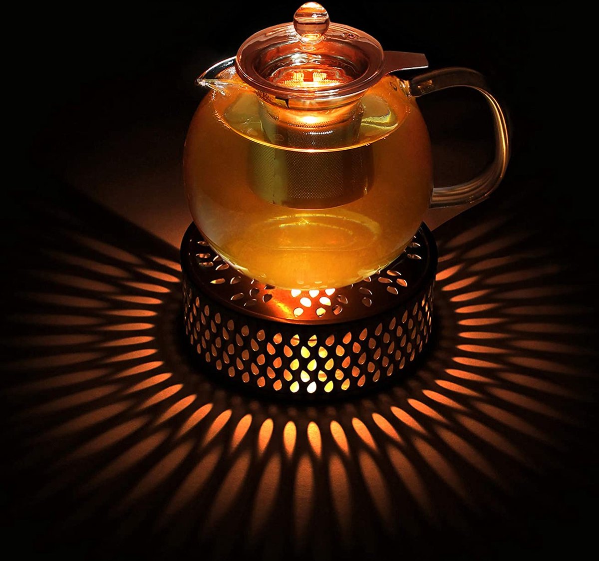 Théière Avec Infuseur, 1000 Ml, En Verre Borosilicate Résistant à La Chaleur, Avec Filtre Amovible, Design Moderne Et élégant Pour Thé, Thé à Fleurs Et Jus