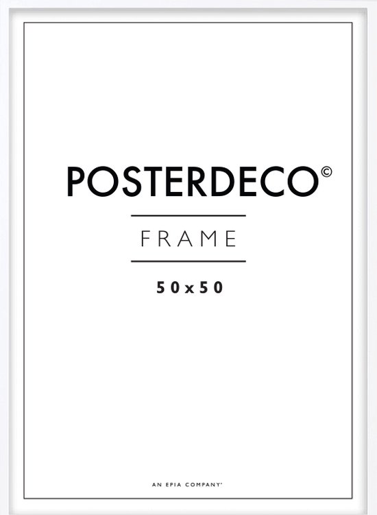 Fotolijst - Posterdeco - Premium Hout - Fotomaat 50x50 cm - Posterlijst - Fotolijstje - Wit
