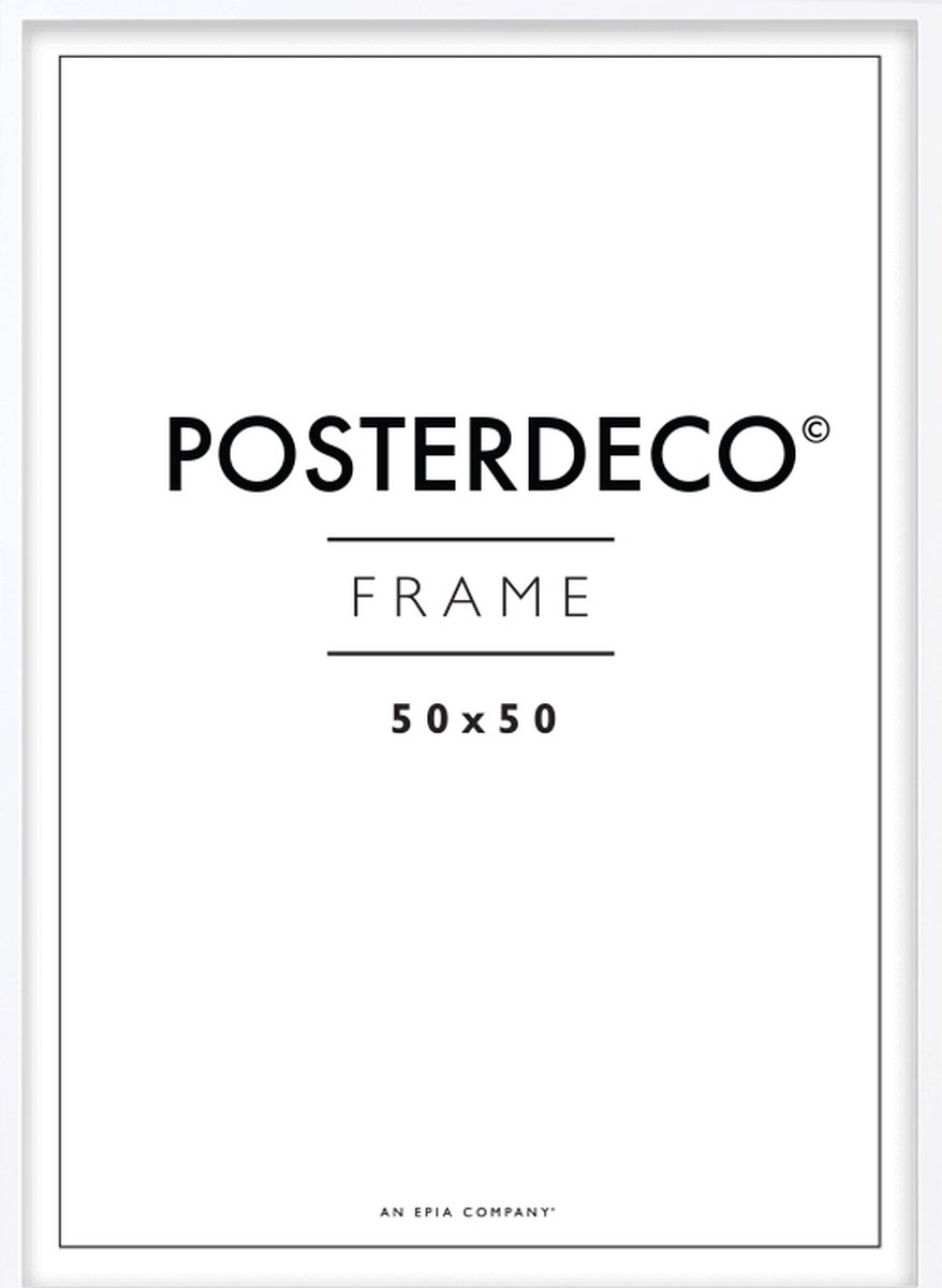 Framewinkel Fotolijst - Posterdeco - Premium Hout - Fotomaat 50x50 cm - Posterlijst - Fotolijstje - Wit
