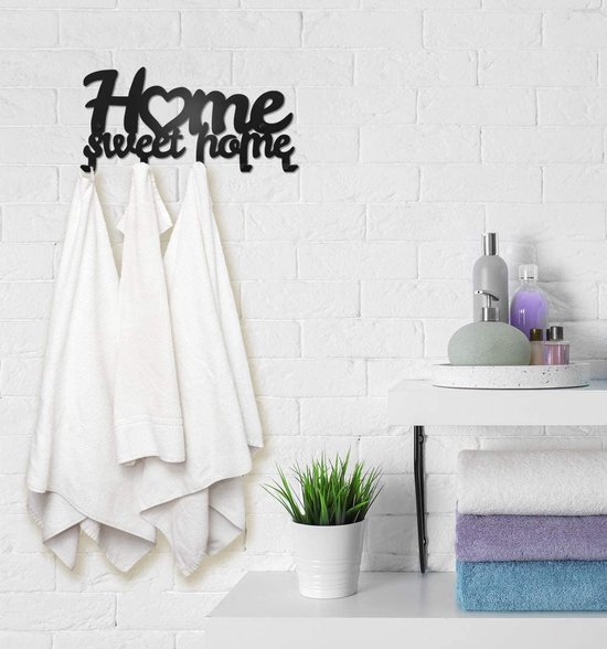 Aimeaihe Crochets De Porte, Porte-serviettes Avec 5 Crochets Et 2 Paniers En Maille, Organisateur De Porte Pour Salle De Bain, Chambre, Cuisine, Bureau, Installation Facile, Noir