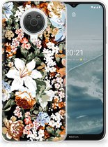 TPU Case geschikt voor Nokia G20 | G10 Dark Flowers