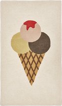 OYOY Tapijt / Vloerkleed Ice cream - 140 x 80 cm - Wol / Katoen - Multi
