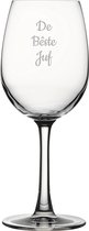 Gegraveerde witte wijnglas 36cl De Bêste Juf