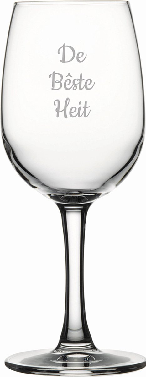Gegraveerde witte wijnglas 26cl De Bêste Heit
